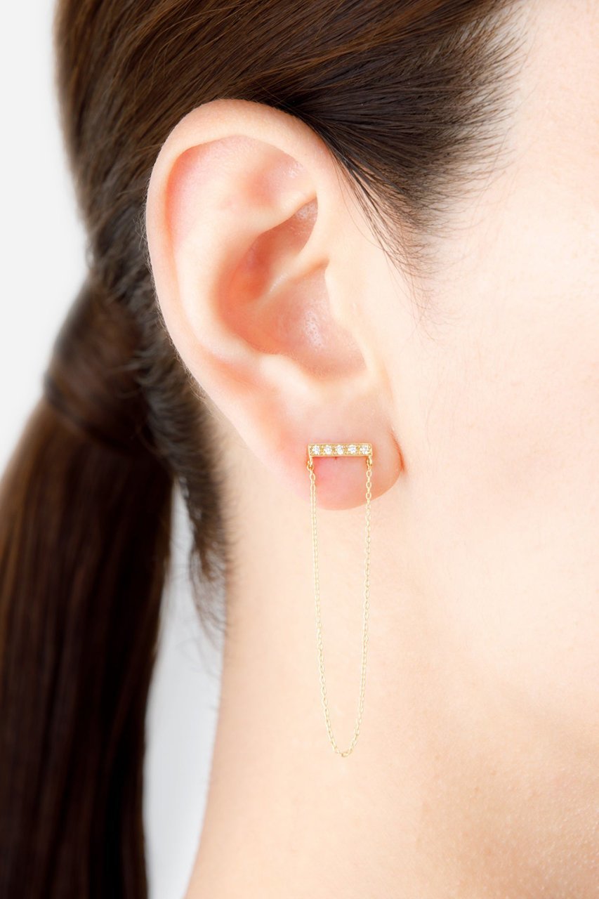 【オールニーク/ALLNIQUE】のLinear Bar chain ダイヤモンド ピアス(片耳用) 人気、トレンドファッション・服の通販 founy(ファニー) 　ファッション　Fashion　レディースファッション　WOMEN　ジュエリー　Jewelry　リング　Rings　イヤリング　Earrings　イエロー　Yellow　イヤリング　Earrings　コレクション　Collection　シンプル　Simple　ダイヤモンド　Diamond　チェーン　Chain　ベーシック　Basic　片耳　One Ear　other-2|ID: prp329100003997373 ipo3291000000031452576