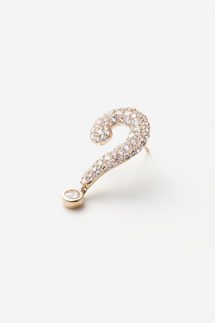 【オールニーク/ALLNIQUE】の【Playful Moko Kobayashi】Question pave ダイヤモンド ピアス(片耳用) インテリア・キッズ・メンズ・レディースファッション・服の通販 founy(ファニー) https://founy.com/ ファッション Fashion レディースファッション Fashion for Women ジュエリー Jewelry ファッションリング Fashion Rings イヤリング・フープ・ドロップタイプ Hoop, Drop & Clip Earrings イヤリング Earrings コレクション Collection, Seasonal Line ダイヤモンド Diamond, Brilliant Cut モチーフ Motif, Design Theme 人気 Popular, Best Seller 片耳 One-Ear, Single Earring |ID: prp329100003997379 ipo3291000000036103277