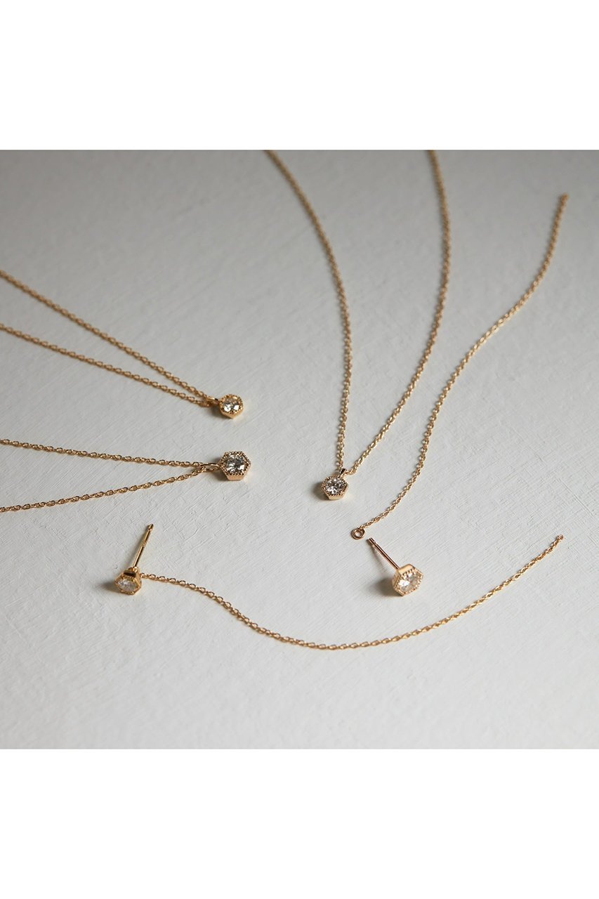 【オールニーク/ALLNIQUE】の【Hexagon Fukuda Makoto】ダイヤモンド 0.18ct ピアス(片耳用) 人気、トレンドファッション・服の通販 founy(ファニー) 　ファッションモデル・俳優・女優　Models　女性　Women　福田麻琴　Fukuda Makoto　ファッション　Fashion　レディースファッション　Fashion for Women　ジュエリー　Jewelry　ファッションリング　Fashion Rings　イヤリング・フープ・ドロップタイプ　Hoop, Drop & Clip Earrings　イヤリング　Earrings　ダイヤモンド　Diamond, Brilliant Cut　チェーン　Chain, Chain Strap　片耳　One-Ear, Single Earring　other-5|ID: prp329100003997426 ipo3291000000036103241