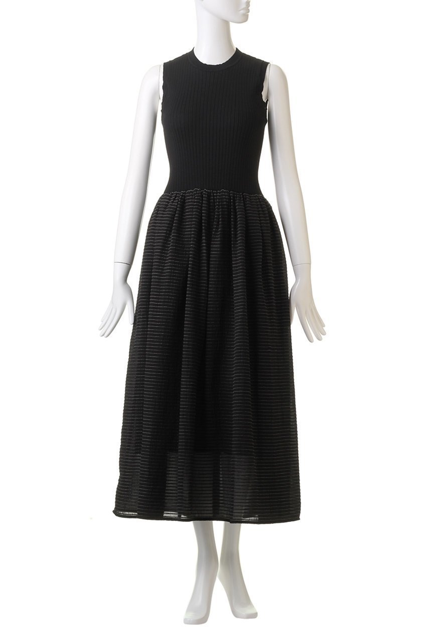 【デザイン ワークス/DESIGN WORKS】のシアーコンビワンピース 人気、トレンドファッション・服の通販 founy(ファニー) 　ファッション　Fashion　レディースファッション　Fashion for Women　ワンピース　Dresses　チュニック　Tunic Tops & Dresses　エレガント 上品　Elegant　ギャザー　Gathered, Ruffled　サマー　Summer, Summer Style　ジャカード／ジャガード　Jacquard, Woven Pattern　チュニック　Tunic, Long Top　ノースリーブ　Sleeveless, No-Sleeve　フィット　Fit, Slim Fit　ロング　Long, Long-Length　other-2|ID: prp329100003997440 ipo3291000000034955007