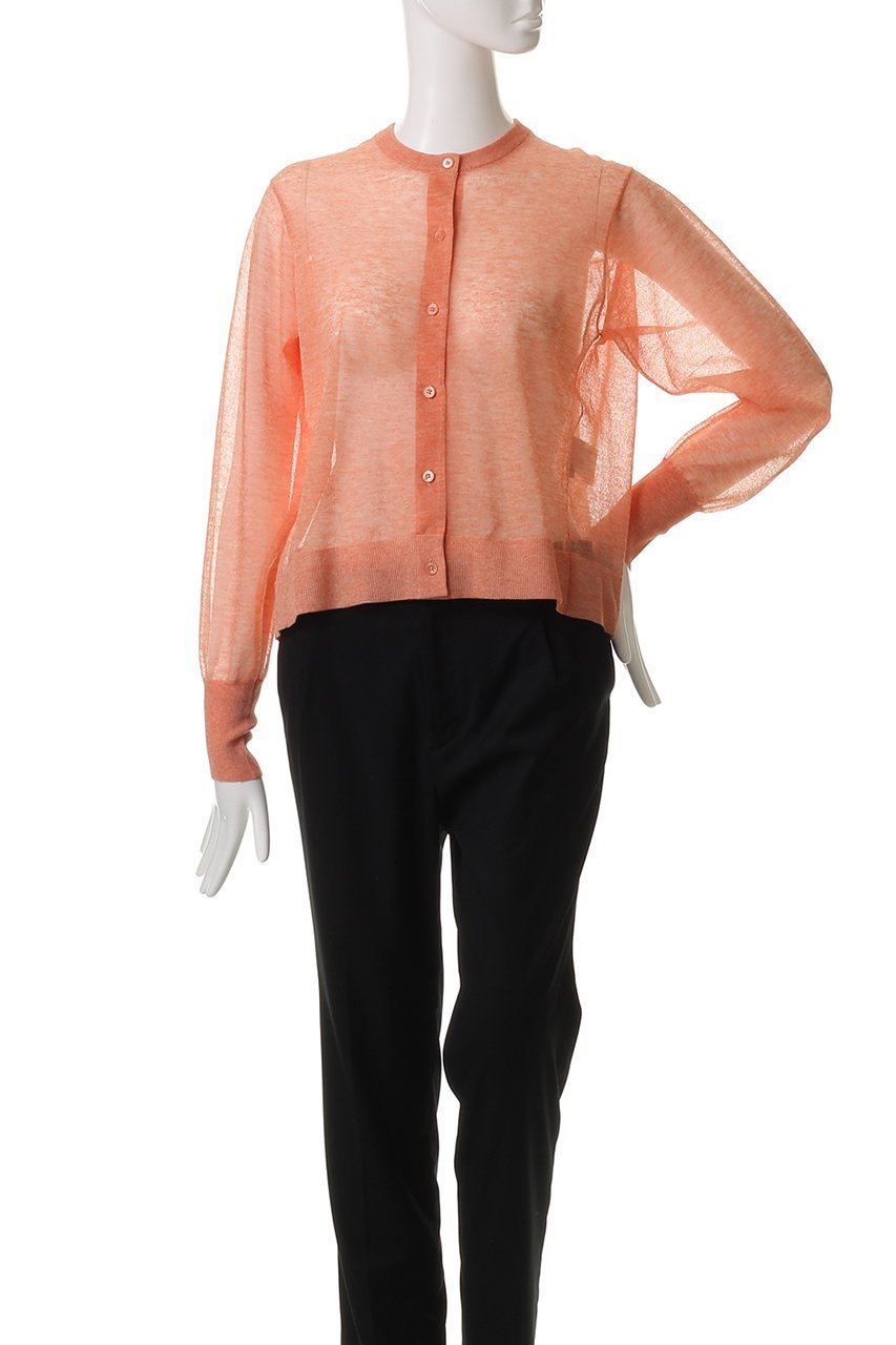 【デザイン ワークス/DESIGN WORKS】のシアーカーディガン 人気、トレンドファッション・服の通販 founy(ファニー) 　ファッション　Fashion　レディースファッション　Fashion for Women　トップス・カットソー　Cut & Sew Tops　ニット　Knit Tops & Sweaters　カーディガン・羽織り　Layered Style Cardigans　おすすめ　Recommended / Our Picks　カーディガン　Cardigan, Knitwear　ギャザー　Gathered, Ruffled　シアー　Sheer, See-Through　トレンド　Trend, Trending Now　フェミニン　Feminine, Girly　今季　This Season, Current Season　定番　Standard, Basic Item　other-2|ID: prp329100003997441 ipo3291000000035371775