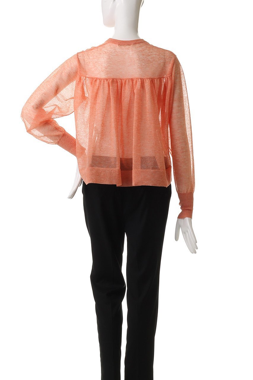 【デザイン ワークス/DESIGN WORKS】のシアーカーディガン 人気、トレンドファッション・服の通販 founy(ファニー) 　ファッション　Fashion　レディースファッション　Fashion for Women　トップス・カットソー　Cut & Sew Tops　ニット　Knit Tops & Sweaters　カーディガン・羽織り　Layered Style Cardigans　おすすめ　Recommended / Our Picks　カーディガン　Cardigan, Knitwear　ギャザー　Gathered, Ruffled　シアー　Sheer, See-Through　トレンド　Trend, Trending Now　フェミニン　Feminine, Girly　今季　This Season, Current Season　定番　Standard, Basic Item　other-4|ID: prp329100003997441 ipo3291000000035371778