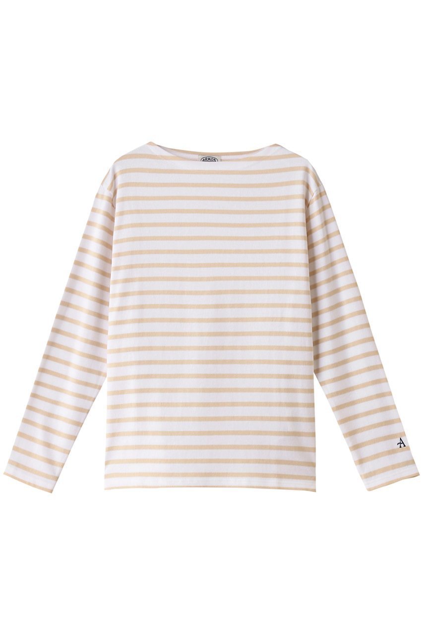 【マルティニーク/martinique】のArmor-lux コットンボーダーLSカットソー インテリア・キッズ・メンズ・レディースファッション・服の通販 founy(ファニー) 　ファッション　Fashion　レディースファッション　Fashion for Women　トップス・カットソー　Cut & Sew Tops　シャツ・ブラウス・オフィスカジュアル　Elegant Blouses & Button-Ups　ロングTシャツ・Tシャツ　Longline T-Shirts & Tees　カットソー・ベーシックTシャツ　Cut-and-Sewn Tops / Stretch Tees & Basics　インナー　Innerwear　カットソー　Cut and Sewn Top　シンプル　Simple, Minimal　スリーブ　Sleeve, Long Sleeve / Short Sleeve　ボーダー　Border, Stripe　ロング　Long, Long-Length　エレガント 上品　Elegant　人気　Popular, Best Seller　定番　Standard, Basic Item　ベージュ|ID: prp329100003997448 ipo3291000000032930781