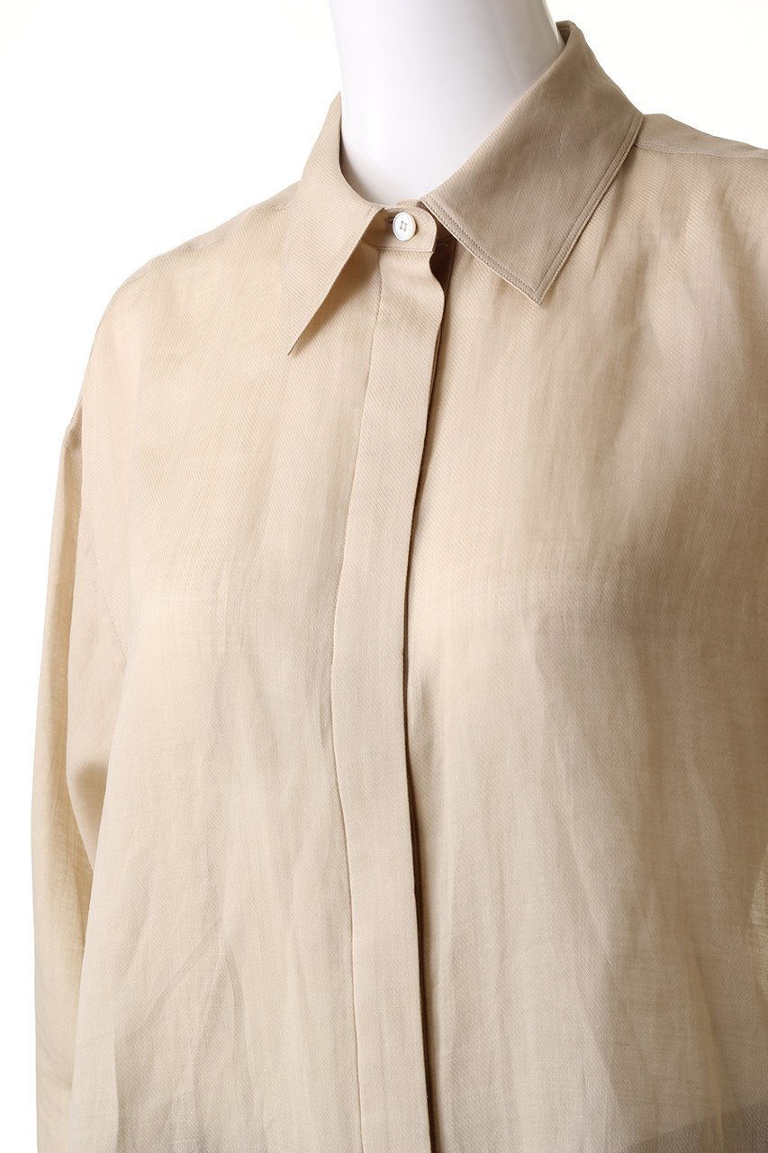 【デパリエ/DEPAREILLE】のシアーラミーシャツ 人気、トレンドファッション・服の通販 founy(ファニー) 　ファッション　Fashion　レディースファッション　Fashion for Women　トップス・カットソー　Cut & Sew Tops　シャツ・ブラウス・オフィスカジュアル　Elegant Blouses & Button-Ups　インナー　Innerwear　シアー　Sheer, See-Through　ショート　Short, Short Length　スリット　Slit, Slit Detail　スリーブ　Sleeve, Long Sleeve / Short Sleeve　ファブリック　Fabric, Textile　夏　Summer　other-5|ID: prp329100003997456 ipo3291000000032908931