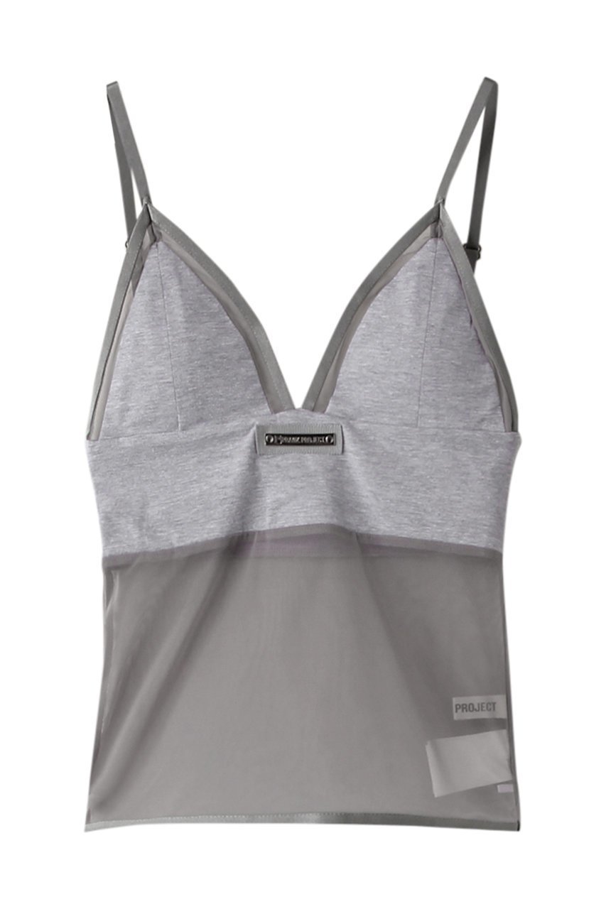 【プランク プロジェクト/PRANK PROJECT】のシアートリムキャミソール / Sheer Trim Camisole インテリア・キッズ・メンズ・レディースファッション・服の通販 founy(ファニー) 　ファッション　Fashion　レディースファッション　Fashion for Women　トップス・カットソー　Cut & Sew Tops　キャミソール&ノースリーブ　Camisoles & Sleeveless Tops　シャツ・ブラウス・オフィスカジュアル　Elegant Blouses & Button-Ups　ロングTシャツ・Tシャツ　Longline T-Shirts & Tees　カットソー・ベーシックTシャツ　Cut-and-Sewn Tops / Stretch Tees & Basics　おすすめ　Recommended / Our Picks　インナー　Innerwear　キャミソール　Camisole, Spaghetti Strap Top　ジャケット　Jacket, Outerwear　ストレッチ　Stretch, Stretchy Fabric　タンク　Tank Top, Sleeveless Top　チュール　Tulip, Tulip Motif　フィット　Fit, Slim Fit　夏　Summer　GRY(グレー)|ID: prp329100003998447 ipo3291000000035791846