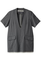 【プランク プロジェクト/PRANK PROJECT】のスーチングカットオフハーフスリーブチュニック / Suiting Cut Off Half Sleeve Tunic GRY(グレー)|ID: prp329100003998449 ipo3291000000034422033