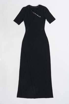 【プランク プロジェクト/PRANK PROJECT】のスラントヘンリーネックカットマキシワンピ / Slant Henley Neck Cut Maxi Dress 人気、トレンドファッション・服の通販 founy(ファニー) ファッション Fashion レディースファッション WOMEN ワンピース Dress ドレス Party Dresses チュニック Tunic マキシワンピース Maxi Dress サテン Satin ダブル Double チュニック Tunic フェイス Face ロング Long エレガント 上品 Elegant |ID:prp329100003998450