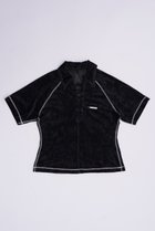【プランク プロジェクト/PRANK PROJECT】のベロアメッシュレースアップTシャツ / Velor Mesh Lace Up Tshirt BLK(ブラック)|ID: prp329100003998453 ipo3291000000026432546