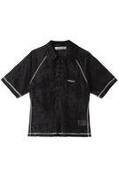【プランク プロジェクト/PRANK PROJECT】のベロアメッシュレースアップTシャツ / Velor Mesh Lace Up Tshirt 人気、トレンドファッション・服の通販 founy(ファニー) ファッション Fashion レディースファッション WOMEN トップス・カットソー Tops/Tshirt シャツ/ブラウス Shirts/Blouses ロング / Tシャツ T-Shirts カットソー Cut and Sewn ベロア Velour コンパクト Compact ショート Short スエード Suede スリーブ Sleeve フィット Fit ベロア Velor ポロシャツ Polo Shirt メッシュ Mesh レース Race 夏 Summer |ID:prp329100003998453