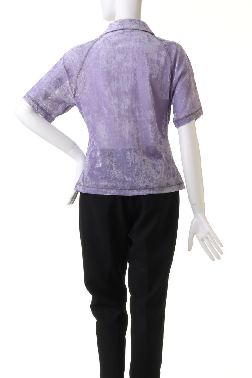 【プランク プロジェクト/PRANK PROJECT】のベロアメッシュレースアップTシャツ / Velor Mesh Lace Up Tshirt 人気、トレンドファッション・服の通販 founy(ファニー) 　ファッション　Fashion　レディースファッション　Fashion for Women　トップス・カットソー　Cut & Sew Tops　シャツ・ブラウス・オフィスカジュアル　Elegant Blouses & Button-Ups　ロングTシャツ・Tシャツ　Longline T-Shirts & Tees　カットソー・ベーシックTシャツ　Cut-and-Sewn Tops / Stretch Tees & Basics　ベロアトップス　Velour Tops / Velvet-Look Items　コンパクト　Compact, Small Size　ショート　Short, Short Length　スリーブ　Sleeve, Long Sleeve / Short Sleeve　フィット　Fit, Slim Fit　ベロア　Velour, Soft Velvet　ポロシャツ　Polo Shirt, Collared Tee　メッシュ　Mesh, Net Fabric　レース　Lace, Lace Fabric　夏　Summer　other-4|ID: prp329100003998453 ipo3291000000032924375