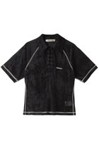 【プランク プロジェクト/PRANK PROJECT】のベロアメッシュレースアップTシャツ / Velor Mesh Lace Up Tshirt BLK(ブラック)|ID: prp329100003998453 ipo3291000000035837357