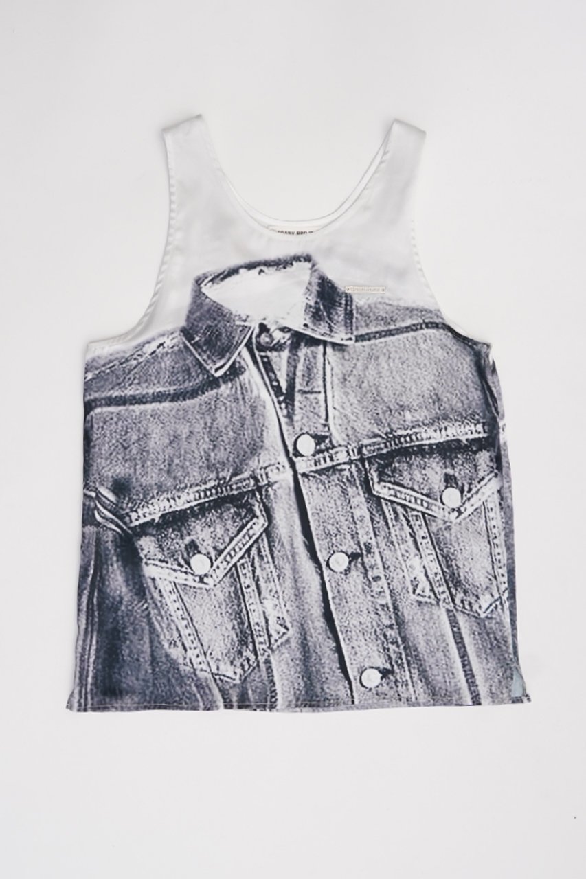 【プランク プロジェクト/PRANK PROJECT】のデニムプリントタンク / Denim Print Tank 人気、トレンドファッション・服の通販 founy(ファニー) 　ファッション　Fashion　レディースファッション　WOMEN　トップス・カットソー　Tops/Tshirt　キャミソール / ノースリーブ　No Sleeves　シャツ/ブラウス　Shirts/Blouses　ロング / Tシャツ　T-Shirts　カットソー　Cut and Sewn　おすすめ　Recommend　キャミソール　Camisole　クール　Cool　サテン　Satin　ジャケット　Jacket　セットアップ　Set Up　タンク　Tank　デニム　Denim　プリント　Print　リアル　Real　 other-1|ID: prp329100003998454 ipo3291000000026432551