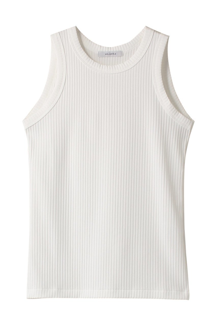 【エリオポール/heliopole】のタンクトップ インテリア・キッズ・メンズ・レディースファッション・服の通販 founy(ファニー) 　ファッション　Fashion　レディースファッション　Fashion for Women　トップス・カットソー　Cut & Sew Tops　キャミソール&ノースリーブ　Camisoles & Sleeveless Tops　シャツ・ブラウス・オフィスカジュアル　Elegant Blouses & Button-Ups　ロングTシャツ・Tシャツ　Longline T-Shirts & Tees　カットソー・ベーシックTシャツ　Cut-and-Sewn Tops / Stretch Tees & Basics　アメリカン　American Style　キャミソール　Camisole, Spaghetti Strap Top　シンプル　Simple, Minimal　スリーブ　Sleeve, Long Sleeve / Short Sleeve　タンク　Tank Top, Sleeveless Top　ファブリック　Fabric, Textile　ボトム　Bottoms, Lower Wear　エレガント 上品　Elegant　夏　Summer　春　Spring　S/S・春夏　SS, Spring/Summer, Warm Season　ホワイト|ID: prp329100003998503 ipo3291000000032864135