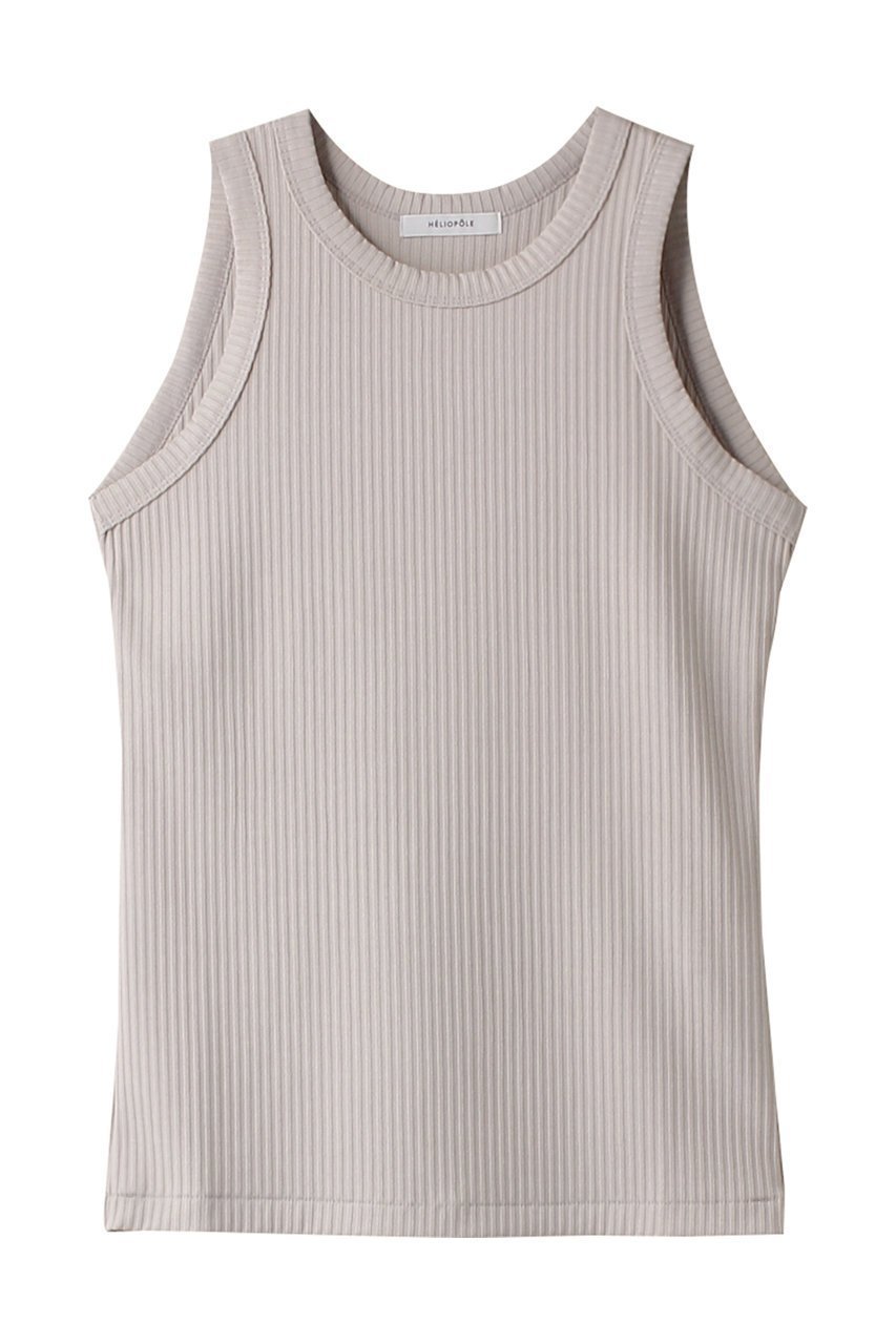 【エリオポール/heliopole】のタンクトップ インテリア・キッズ・メンズ・レディースファッション・服の通販 founy(ファニー) 　ファッション　Fashion　レディースファッション　Fashion for Women　トップス・カットソー　Cut & Sew Tops　キャミソール&ノースリーブ　Camisoles & Sleeveless Tops　シャツ・ブラウス・オフィスカジュアル　Elegant Blouses & Button-Ups　ロングTシャツ・Tシャツ　Longline T-Shirts & Tees　カットソー・ベーシックTシャツ　Cut-and-Sewn Tops / Stretch Tees & Basics　アメリカン　American Style　キャミソール　Camisole, Spaghetti Strap Top　シンプル　Simple, Minimal　スリーブ　Sleeve, Long Sleeve / Short Sleeve　タンク　Tank Top, Sleeveless Top　ファブリック　Fabric, Textile　ボトム　Bottoms, Lower Wear　エレガント 上品　Elegant　夏　Summer　春　Spring　S/S・春夏　SS, Spring/Summer, Warm Season　ライトグレー|ID: prp329100003998503 ipo3291000000032864140