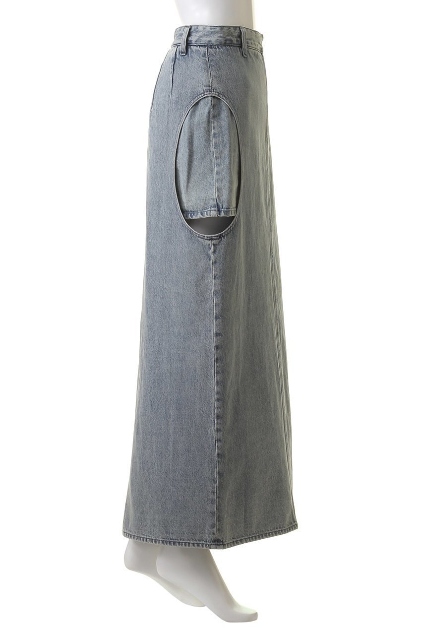 【クラネ/CLANE】のCIRCLE CUT LAYERED DENIM SKIRT/デニムスカート 人気、トレンドファッション・服の通販 founy(ファニー) 　ファッション　Fashion　レディースファッション　WOMEN　スカート　Skirt　デニムスカート　Denim Skirts　ロングスカート　Long Skirt　カットオフ　Cut Off　サークル　Circle　シンプル　Simple　スリット　Slit　デニム　Denim　トレンド　Trend　ロング　Long　other-3|ID: prp329100003998516 ipo3291000000031452460