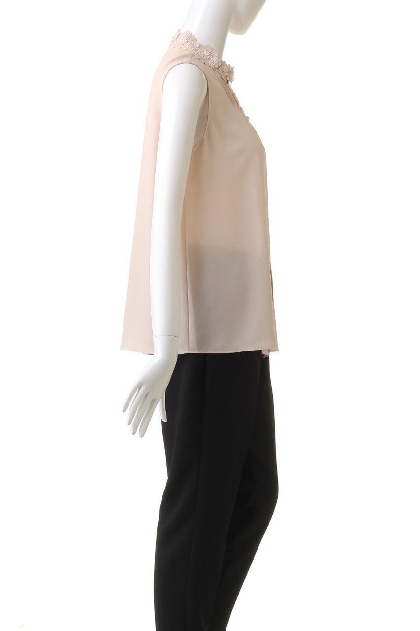 【アナイ/ANAYI】のジョーゼットフラワーノースリブラウス 人気、トレンドファッション・服の通販 founy(ファニー) 　ファッション　Fashion　レディースファッション　WOMEN　トップス・カットソー　Tops/Tshirt　キャミソール / ノースリーブ　No Sleeves　シャツ/ブラウス　Shirts/Blouses　ジャケット　Jacket　ジョーゼット　Georgette　ドレープ　Drape　ノースリーブ　No Sleeve　フラワー　Flower　レース　Race　エレガント 上品　Elegant　other-3|ID: prp329100003998523 ipo3291000000031452466
