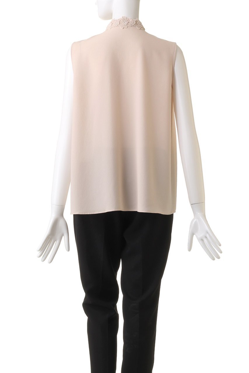 【アナイ/ANAYI】のジョーゼットフラワーノースリブラウス 人気、トレンドファッション・服の通販 founy(ファニー) 　ファッション　Fashion　レディースファッション　WOMEN　トップス・カットソー　Tops/Tshirt　キャミソール / ノースリーブ　No Sleeves　シャツ/ブラウス　Shirts/Blouses　ジャケット　Jacket　ジョーゼット　Georgette　ドレープ　Drape　ノースリーブ　No Sleeve　フラワー　Flower　レース　Race　エレガント 上品　Elegant　other-4|ID: prp329100003998523 ipo3291000000031452467