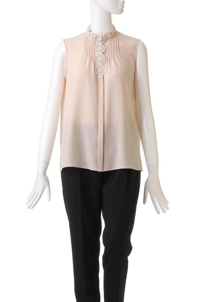 【アナイ/ANAYI】のジョーゼットフラワーノースリブラウス 人気、トレンドファッション・服の通販 founy(ファニー) 　ファッション　Fashion　レディースファッション　Fashion for Women　トップス・カットソー　Cut & Sew Tops　キャミソール&ノースリーブ　Camisoles & Sleeveless Tops　シャツ・ブラウス・オフィスカジュアル　Elegant Blouses & Button-Ups　ジャケット　Jacket, Outerwear　ジョーゼット　Georgette, Semi-Sheer Fabric　ドレープ　Drape, Draping Fabric　ノースリーブ　Sleeveless, No-Sleeve　フラワー　Flower, Floral　レース　Lace, Lace Fabric　エレガント 上品　Elegant　other-2|ID: prp329100003998523 ipo3291000000034971008