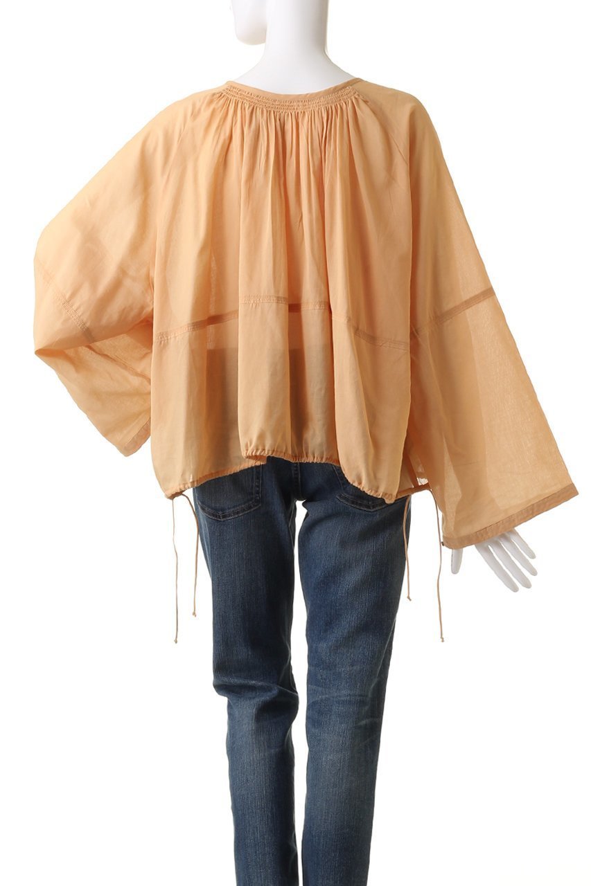 【マリリンムーン/MARILYN MOON】の【WALANCE】オーガニックコットンボイルスモックブラウス 人気、トレンドファッション・服の通販 founy(ファニー) 　ファッション　Fashion　レディースファッション　Fashion for Women　トップス・カットソー　Cut & Sew Tops　シャツ・ブラウス・オフィスカジュアル　Elegant Blouses & Button-Ups　インド　Indian Textile　シアー　Sheer, See-Through　シャーリング　Shirring, Ruched　スリーブ　Sleeve, Long Sleeve / Short Sleeve　ドローコード　Drawcord, Drawstring Cord　ボックス　Boxy, Box Shape　ロング　Long, Long-Length　夏　Summer　other-4|ID: prp329100003999593 ipo3291000000032908130
