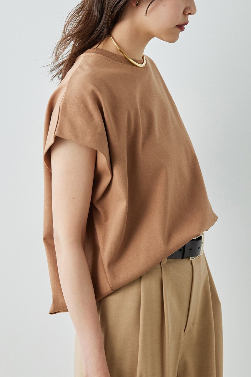 【ガリャルダガランテ/GALLARDAGALANTE】のタックコクーンTシャツ 人気、トレンドファッション・服の通販 founy(ファニー) 　ファッション　Fashion　レディースファッション　WOMEN　トップス・カットソー　Tops/Tshirt　シャツ/ブラウス　Shirts/Blouses　ロング / Tシャツ　T-Shirts　カットソー　Cut and Sewn　ショート　Short　スリーブ　Sleeve　フレンチ　French　再入荷　Restock/Back In Stock/Re Arrival　other-8|ID: prp329100003999616 ipo3291000000031754178