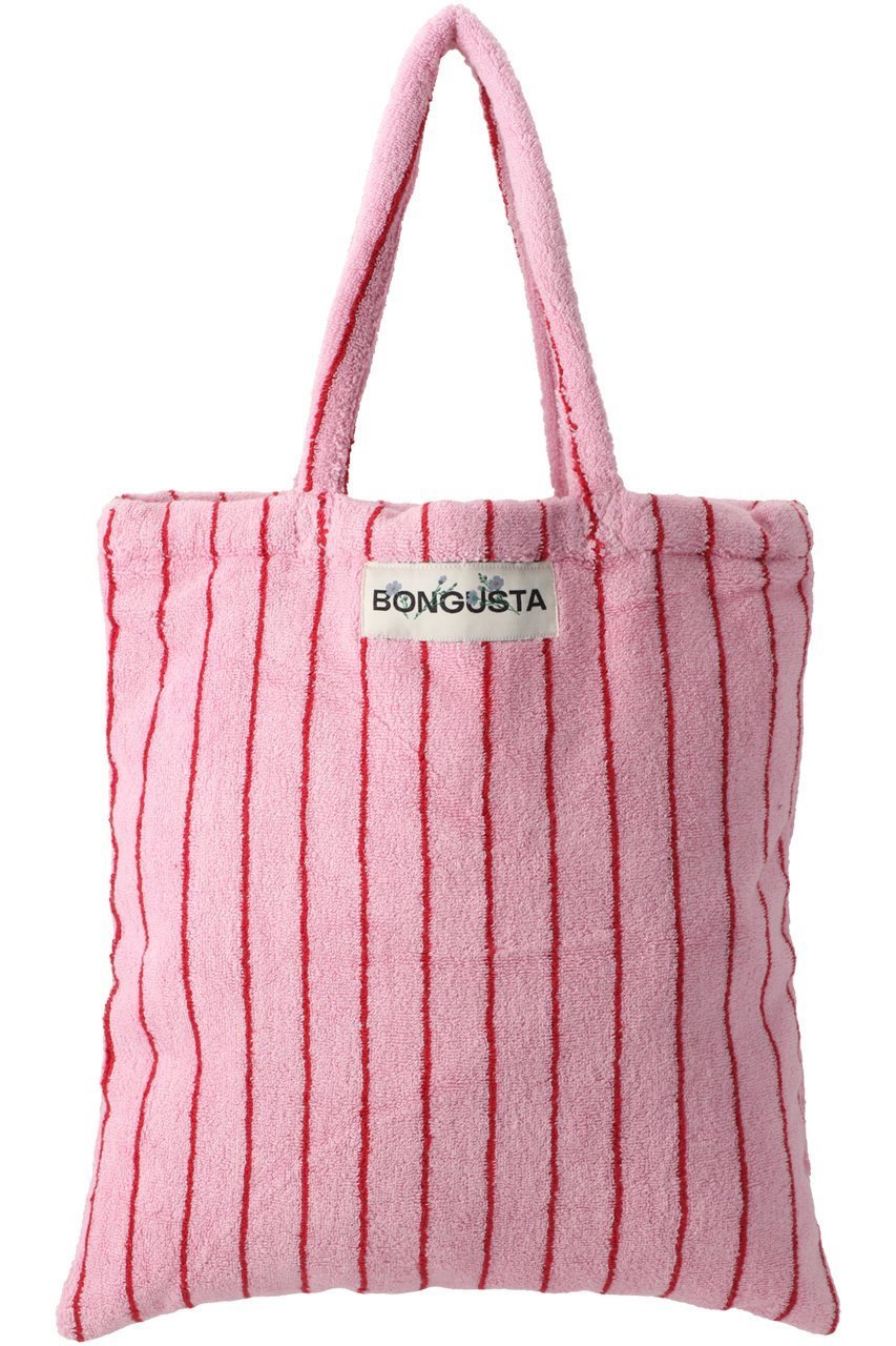 【アルアバイル/allureville】の【BONGUSTA】 NARAM TOTE BAG インテリア・キッズ・メンズ・レディースファッション・服の通販 founy(ファニー) 　ファッション　Fashion　レディースファッション　Fashion for Women　バッグ　Bags　サマー　Summer, Summer Style　スクエア　Square, Square Shape　ストライプ　Stripe, Striped Pattern　ビーチ　Beach, Seaside　フォルム　Silhouette, Form　旅行　Travel　ピンク|ID: prp329100003999630 ipo3291000000032794992