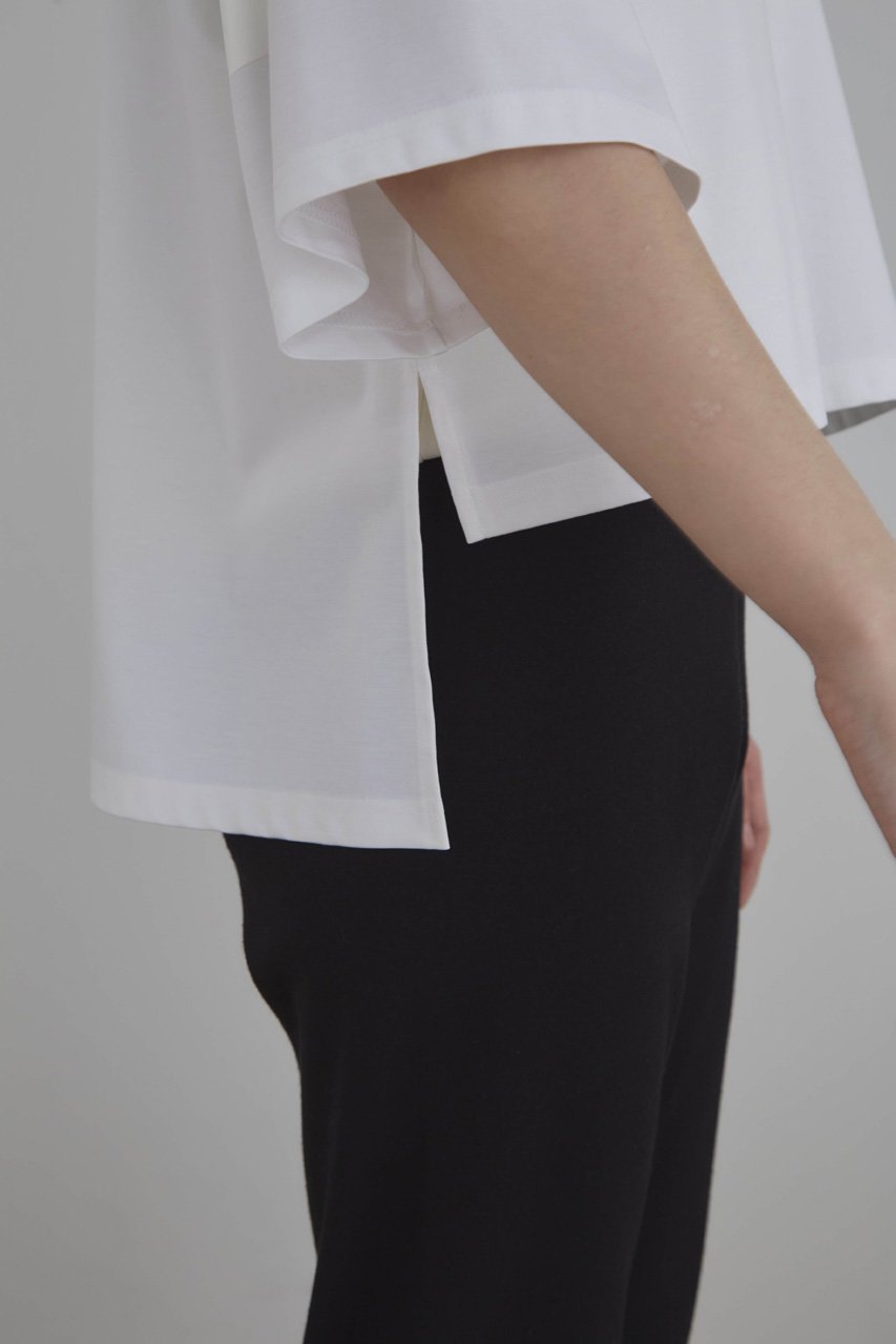 【ル フィル/LE PHIL】のシルキーポンチラインTシャツ 人気、トレンドファッション・服の通販 founy(ファニー) 　ファッション　Fashion　レディースファッション　Fashion for Women　トップス・カットソー　Cut & Sew Tops　シャツ・ブラウス・オフィスカジュアル　Elegant Blouses & Button-Ups　ロングTシャツ・Tシャツ　Longline T-Shirts & Tees　カットソー・ベーシックTシャツ　Cut-and-Sewn Tops / Stretch Tees & Basics　なめらか　Smooth, Silky Texture　コンパクト　Compact, Small Size　ショート　Short, Short Length　スリーブ　Sleeve, Long Sleeve / Short Sleeve　プリント　Print, Printed Pattern　エレガント 上品　Elegant　other-6|ID: prp329100003999642 ipo3291000000032932473