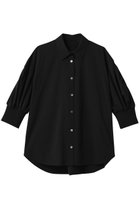 【ル フィル/LE PHIL】のSOLOTEXブロードギャザースリーブブラウス 人気、トレンドファッション・服の通販 founy(ファニー) ファッション Fashion レディースファッション Fashion for Women トップス・カットソー Cut & Sew Tops シャツ・ブラウス・オフィスカジュアル Elegant Blouses & Button-Ups クッション Cushion, Throw Pillow ショート Short, Short Length ストレッチ Stretch, Stretchy Fabric スリーブ Sleeve, Long Sleeve / Short Sleeve ドレープ Drape, Draping Fabric ハーフ Half, Half-Length フェミニン Feminine, Girly マニッシュ Mannish, Boyish 夏 Summer エレガント 上品 Elegant thumbnail ブラック|ID: prp329100003999647 ipo3291000000032810116