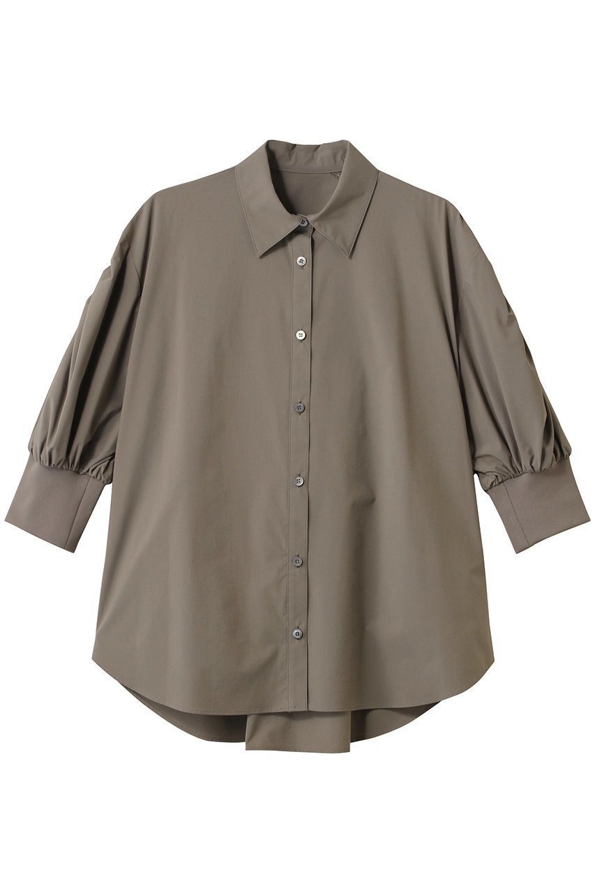 【ル フィル/LE PHIL】のSOLOTEXブロードギャザースリーブブラウス インテリア・キッズ・メンズ・レディースファッション・服の通販 founy(ファニー) ファッション Fashion レディースファッション Fashion for Women トップス・カットソー Cut & Sew Tops シャツ・ブラウス・オフィスカジュアル Elegant Blouses & Button-Ups クッション Cushion, Throw Pillow ショート Short, Short Length ストレッチ Stretch, Stretchy Fabric スリーブ Sleeve, Long Sleeve / Short Sleeve ドレープ Drape, Draping Fabric ハーフ Half, Half-Length フェミニン Feminine, Girly マニッシュ Mannish, Boyish 夏 Summer エレガント 上品 Elegant ブラウン|ID: prp329100003999647 ipo3291000000032810117