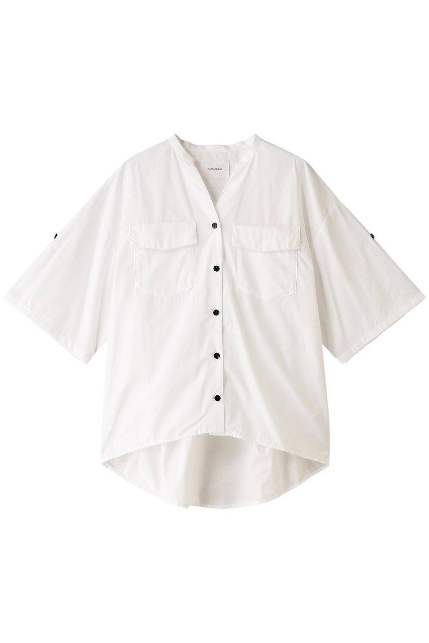 【ミディウミソリッド/MIDIUMISOLID】のroll up cocoon shirt シャツ 人気、トレンドファッション・服の通販 founy(ファニー) 　ファッション　Fashion　レディースファッション　WOMEN　トップス・カットソー　Tops/Tshirt　シャツ/ブラウス　Shirts/Blouses　ショート　Short　シンプル　Simple　スリーブ　Sleeve　ヘムライン　Hemline　 other-1|ID: prp329100004002629 ipo3291000000029988329