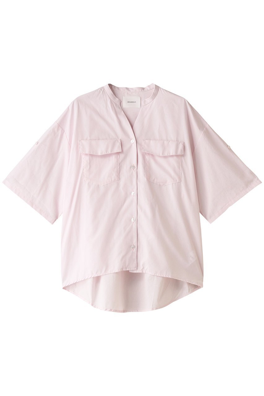 【ミディウミソリッド/MIDIUMISOLID】のroll up cocoon shirt シャツ インテリア・キッズ・メンズ・レディースファッション・服の通販 founy(ファニー) 　ファッション　Fashion　レディースファッション　WOMEN　トップス・カットソー　Tops/Tshirt　シャツ/ブラウス　Shirts/Blouses　ショート　Short　シンプル　Simple　スリーブ　Sleeve　ヘムライン　Hemline　pink|ID: prp329100004002629 ipo3291000000029988331