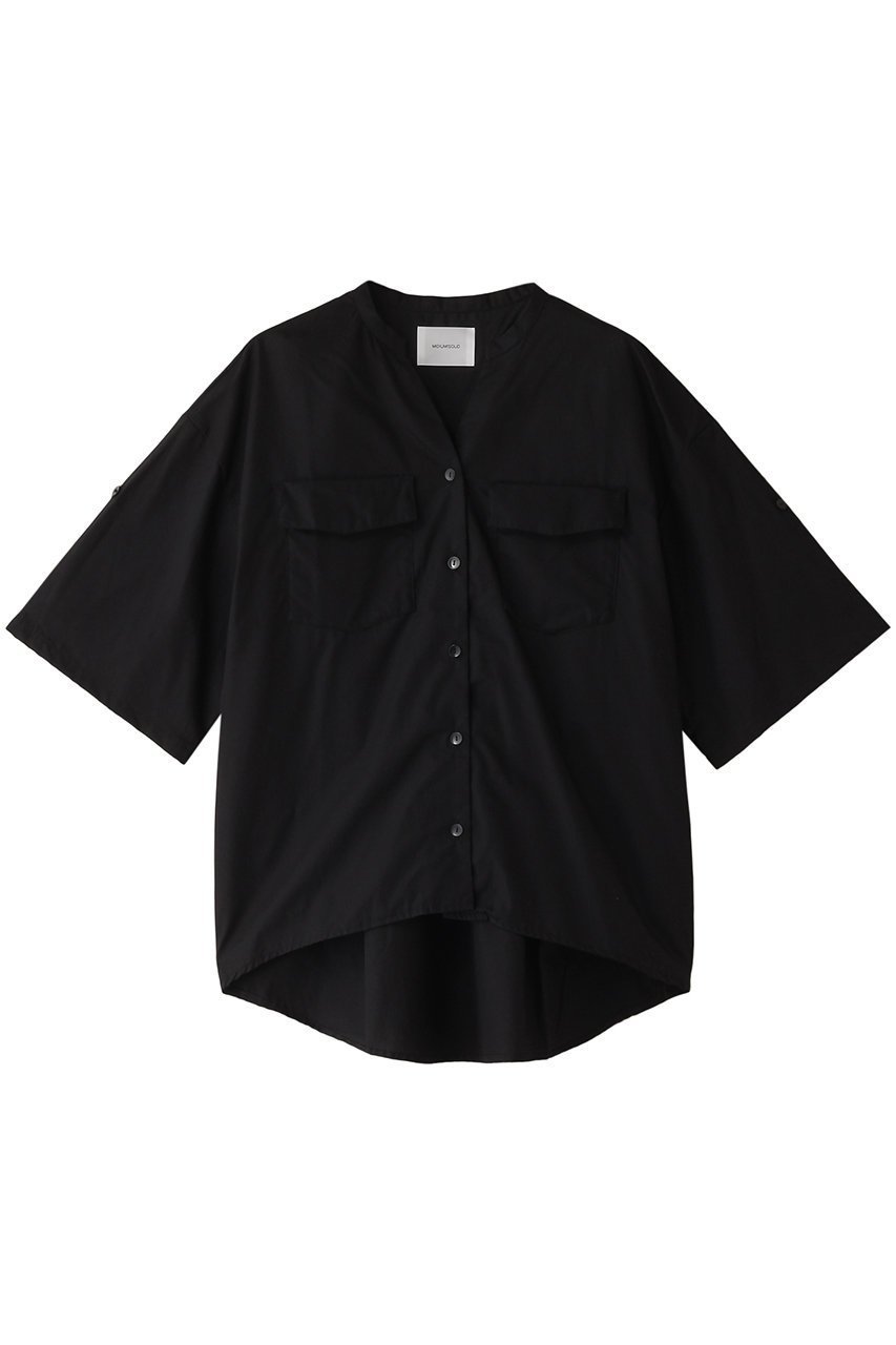 【ミディウミソリッド/MIDIUMISOLID】のroll up cocoon shirt シャツ インテリア・キッズ・メンズ・レディースファッション・服の通販 founy(ファニー) 　ファッション　Fashion　レディースファッション　WOMEN　トップス・カットソー　Tops/Tshirt　シャツ/ブラウス　Shirts/Blouses　ショート　Short　シンプル　Simple　スリーブ　Sleeve　ヘムライン　Hemline　black|ID: prp329100004002629 ipo3291000000029988332