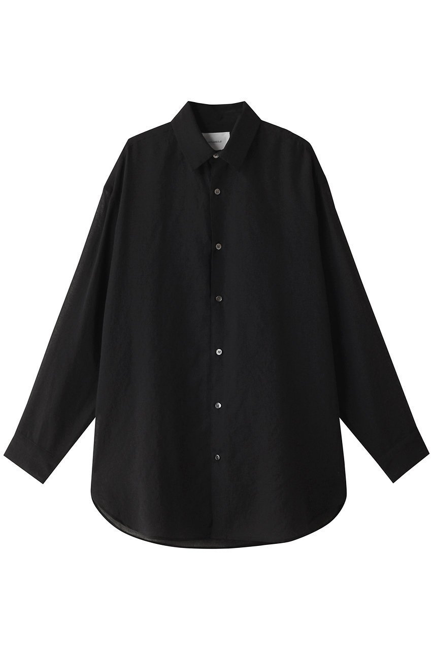 【ミディウミソリッド/MIDIUMISOLID】のsheer long slv shirt シャツ インテリア・キッズ・メンズ・レディースファッション・服の通販 founy(ファニー) 　ファッション　Fashion　レディースファッション　WOMEN　トップス・カットソー　Tops/Tshirt　シャツ/ブラウス　Shirts/Blouses　おすすめ　Recommend　スリーブ　Sleeve　ロング　Long　black|ID: prp329100004002632 ipo3291000000026474481