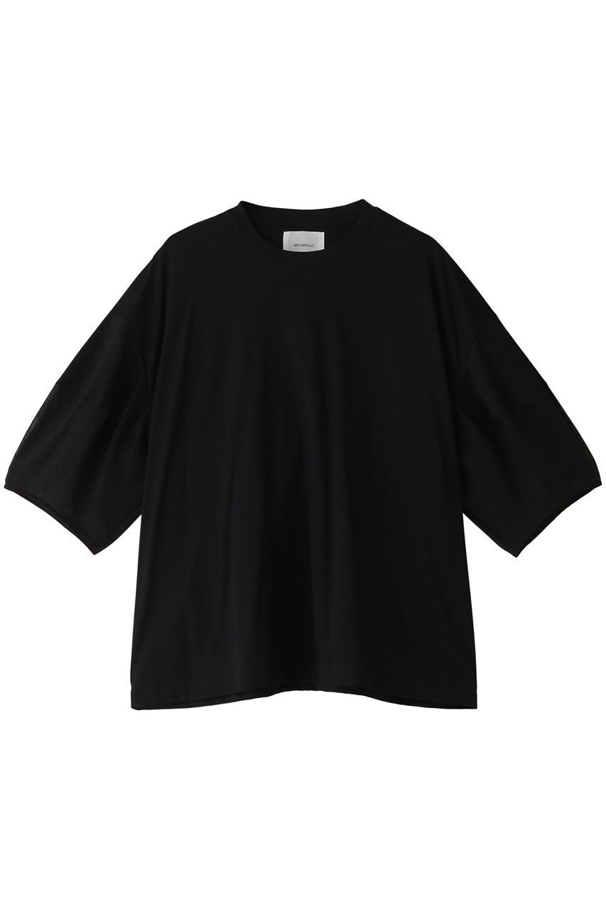 【ミディウミソリッド/MIDIUMISOLID】のsheer slv conscious T Tシャツ インテリア・キッズ・メンズ・レディースファッション・服の通販 founy(ファニー) 　ファッション　Fashion　レディースファッション　WOMEN　トップス・カットソー　Tops/Tshirt　シャツ/ブラウス　Shirts/Blouses　ロング / Tシャツ　T-Shirts　カットソー　Cut and Sewn　シアー　Sheer　ショート　Short　スリーブ　Sleeve　black|ID: prp329100004002633 ipo3291000000029988261