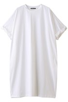 【ミズイロ インド/mizuiro ind】のcrew neck roll slv wide OP ワンピース オフホワイト|ID:prp329100004002686