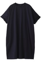 【ミズイロ インド/mizuiro ind】のcrew neck roll slv wide OP ワンピース ネイビー|ID:prp329100004002686