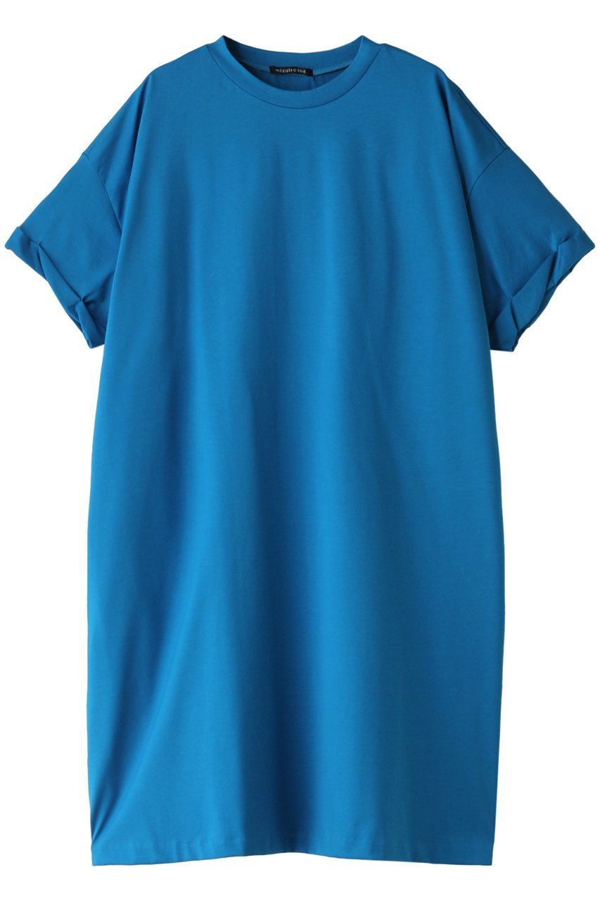 【ミズイロ インド/mizuiro ind】のcrew neck roll slv wide OP ワンピース インテリア・キッズ・メンズ・レディースファッション・服の通販 founy(ファニー) 　ファッション　Fashion　レディースファッション　Fashion for Women　ワンピース　Dresses　チュニック　Tunic Tops & Dresses　チュニック　Tunic, Long Top　トレンド　Trend, Trending Now　リラックス　Relax, Relaxed Fit　ワイド　Wide, Wide Fit　blue|ID: prp329100004002686 ipo3291000000032904849