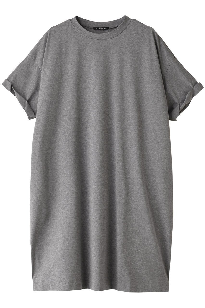 【ミズイロ インド/mizuiro ind】のcrew neck roll slv wide OP ワンピース インテリア・キッズ・メンズ・レディースファッション・服の通販 founy(ファニー) 　ファッション　Fashion　レディースファッション　Fashion for Women　ワンピース　Dresses　チュニック　Tunic Tops & Dresses　チュニック　Tunic, Long Top　トレンド　Trend, Trending Now　リラックス　Relax, Relaxed Fit　ワイド　Wide, Wide Fit　gray|ID: prp329100004002686 ipo3291000000032904852