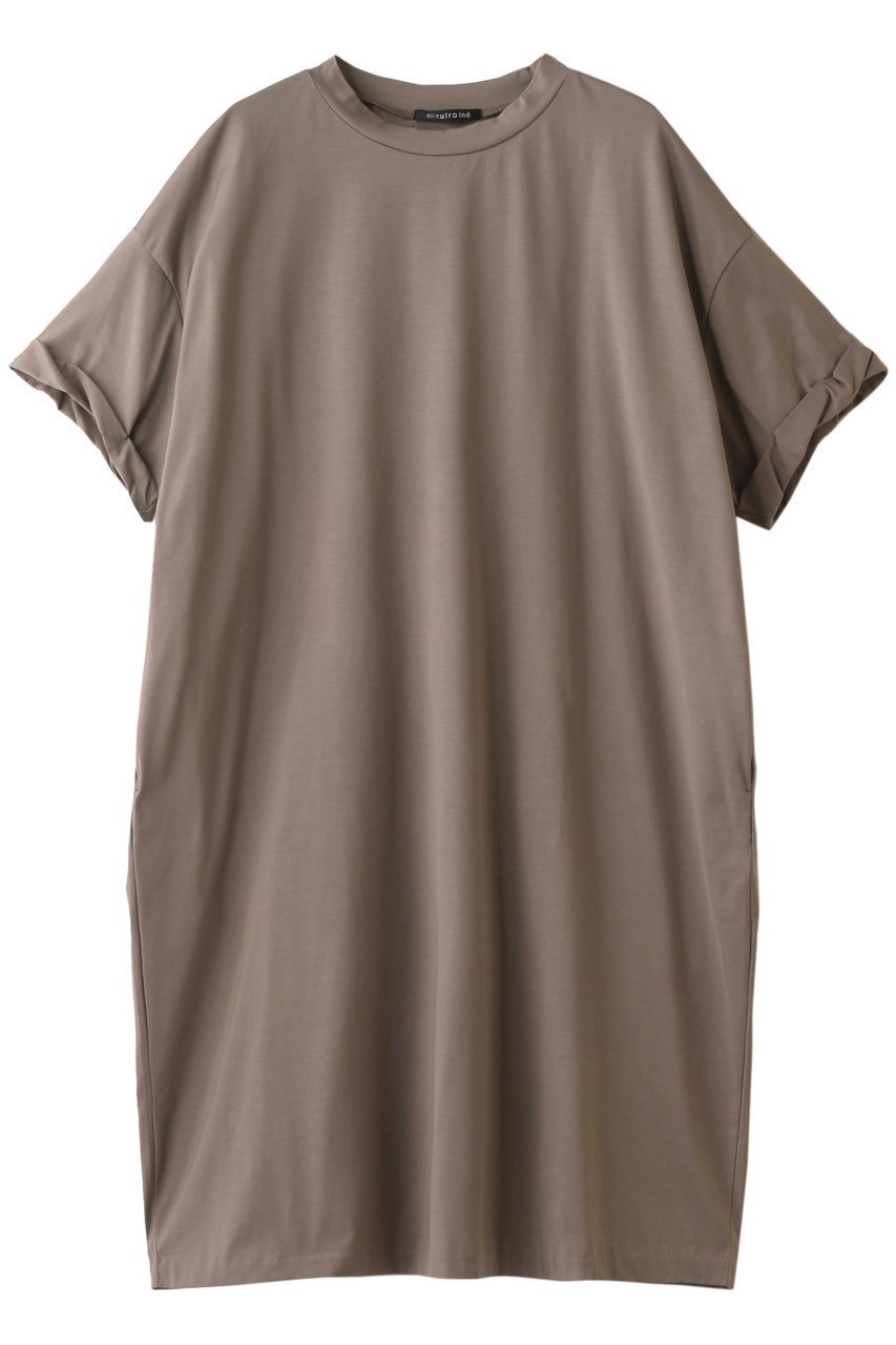 【ミズイロ インド/mizuiro ind】のcrew neck roll slv wide OP ワンピース インテリア・キッズ・メンズ・レディースファッション・服の通販 founy(ファニー) 　ファッション　Fashion　レディースファッション　Fashion for Women　ワンピース　Dresses　チュニック　Tunic Tops & Dresses　チュニック　Tunic, Long Top　トレンド　Trend, Trending Now　リラックス　Relax, Relaxed Fit　ワイド　Wide, Wide Fit　ベージュ|ID: prp329100004002686 ipo3291000000036672936