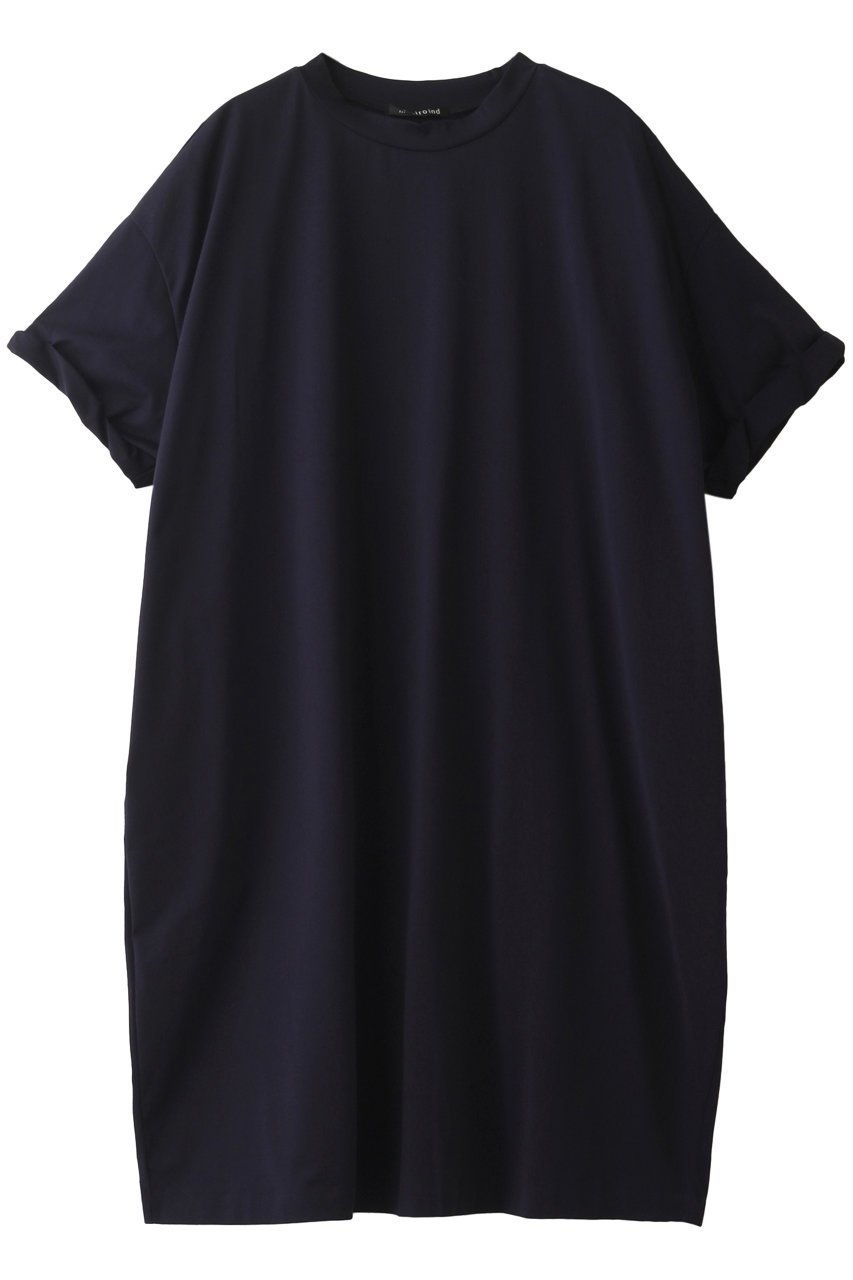 【ミズイロ インド/mizuiro ind】のcrew neck roll slv wide OP ワンピース インテリア・キッズ・メンズ・レディースファッション・服の通販 founy(ファニー) 　ファッション　Fashion　レディースファッション　Fashion for Women　ワンピース　Dresses　チュニック　Tunic Tops & Dresses　チュニック　Tunic, Long Top　トレンド　Trend, Trending Now　リラックス　Relax, Relaxed Fit　ワイド　Wide, Wide Fit　ネイビー|ID: prp329100004002686 ipo3291000000036672937