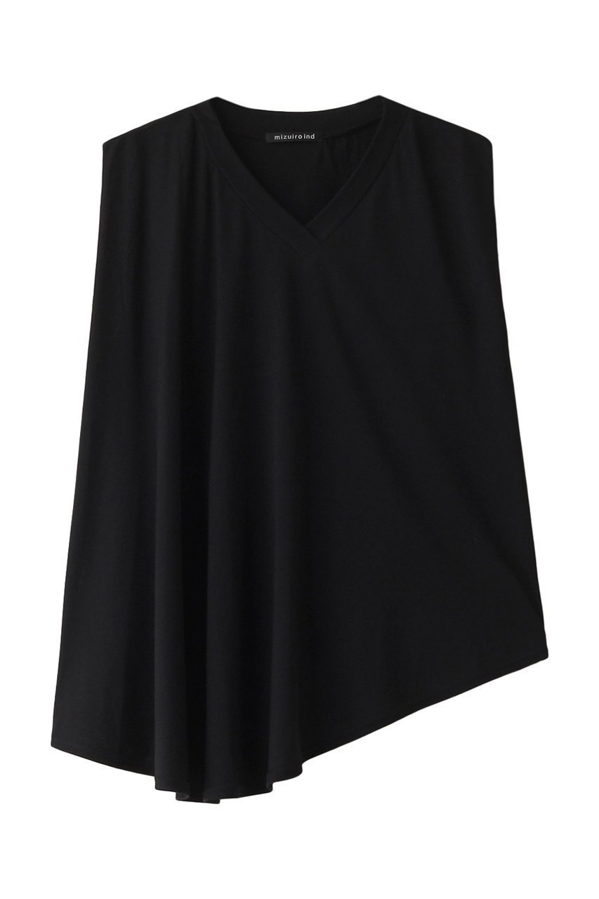 【ミズイロ インド/mizuiro ind】のV neck asymmetry N/S P/O プルオーバー インテリア・キッズ・メンズ・レディースファッション・服の通販 founy(ファニー) 　ファッション　Fashion　レディースファッション　Fashion for Women　トップス・カットソー　Cut & Sew Tops　キャミソール&ノースリーブ　Camisoles & Sleeveless Tops　シャツ・ブラウス・オフィスカジュアル　Elegant Blouses & Button-Ups　カジュアルプルオーバー・ニットトップス　Pullovers & Knit Tops / Casual Pullovers　インナー　Innerwear　ジャケット　Jacket, Outerwear　ドレープ　Drape, Draping Fabric　ノースリーブ　Sleeveless, No-Sleeve　フロント　Front, Front Design　black|ID: prp329100004002690 ipo3291000000032909977