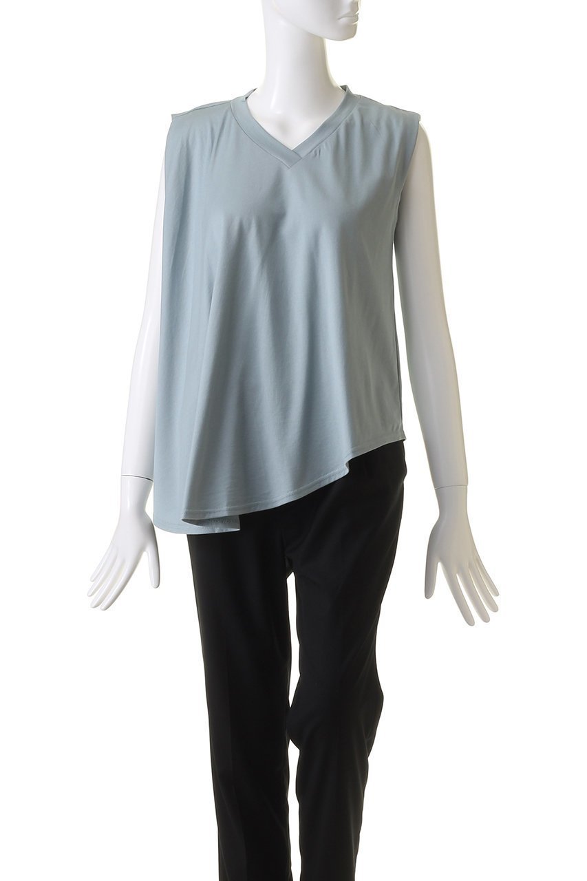 【ミズイロ インド/mizuiro ind】のV neck asymmetry N/S P/O プルオーバー 人気、トレンドファッション・服の通販 founy(ファニー) 　ファッション　Fashion　レディースファッション　Fashion for Women　トップス・カットソー　Cut & Sew Tops　キャミソール&ノースリーブ　Camisoles & Sleeveless Tops　シャツ・ブラウス・オフィスカジュアル　Elegant Blouses & Button-Ups　カジュアルプルオーバー・ニットトップス　Pullovers & Knit Tops / Casual Pullovers　インナー　Innerwear　ジャケット　Jacket, Outerwear　ドレープ　Drape, Draping Fabric　ノースリーブ　Sleeveless, No-Sleeve　フロント　Front, Front Design　other-2|ID: prp329100004002690 ipo3291000000032909979