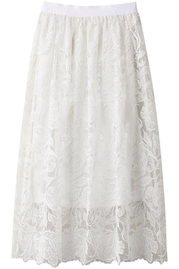 【デザイン ワークス/DESIGN WORKS】のレース刺繍スカート インテリア・キッズ・メンズ・レディースファッション・服の通販 founy(ファニー) https://founy.com/ ファッション Fashion レディースファッション Fashion for Women スカート Skirts ロングスカート Long Skirts / Maxi & Midi Skirts カットソー Cut and Sewn Top コンビ Combo, Combination Style シンプル Simple, Minimal チュール Tulip, Tulip Motif レース Lace, Lace Fabric ロング Long, Long-Length エレガント 上品 Elegant |ID: prp329100004003822 ipo3291000000034958376