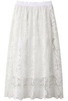 【デザイン ワークス/DESIGN WORKS】のレース刺繍スカート ホワイト|ID: prp329100004003822 ipo3291000000034958377
