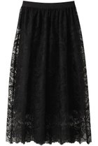 【デザイン ワークス/DESIGN WORKS】のレース刺繍スカート ブラック|ID: prp329100004003822 ipo3291000000035550950