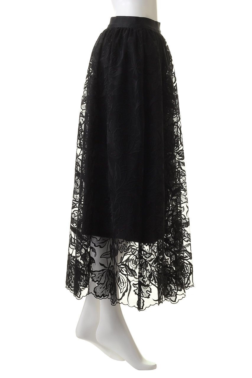 【デザイン ワークス/DESIGN WORKS】のレース刺繍スカート 人気、トレンドファッション・服の通販 founy(ファニー) 　ファッション　Fashion　レディースファッション　Fashion for Women　スカート　Skirts　ロングスカート　Long Skirts / Maxi & Midi Skirts　カットソー　Cut and Sewn Top　コンビ　Combo, Combination Style　シンプル　Simple, Minimal　チュール　Tulip, Tulip Motif　レース　Lace, Lace Fabric　ロング　Long, Long-Length　エレガント 上品　Elegant　other-3|ID: prp329100004003822 ipo3291000000035550952