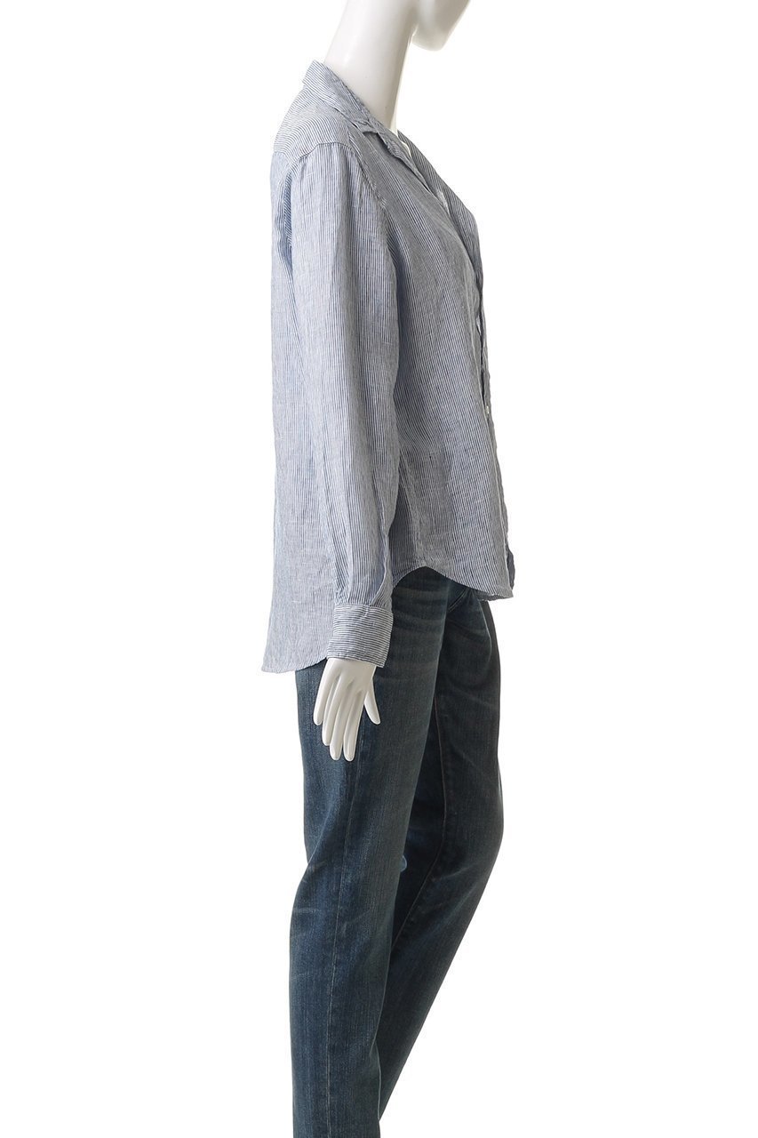 【フランク&アイリーン/Frank&Eileen】のEILEEN イタリアンリネン ブルーストライプシャツ 人気、トレンドファッション・服の通販 founy(ファニー) 　ファッション　Fashion　レディースファッション　Fashion for Women　トップス・カットソー　Cut & Sew Tops　シャツ・ブラウス・オフィスカジュアル　Elegant Blouses & Button-Ups　スリーブ　Sleeve, Long Sleeve / Short Sleeve　リネン　Linen, Linen Fabric　ロング　Long, Long-Length　エレガント 上品　Elegant　定番　Standard, Basic Item　other-3|ID: prp329100004003853 ipo3291000000032694853