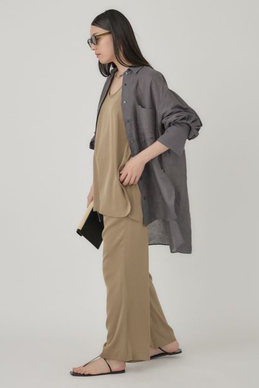 【カオス/Chaos】のバンバンブラウス 人気、トレンドファッション・服の通販 founy(ファニー) 　ファッション　Fashion　レディースファッション　Fashion for Women　トップス・カットソー　Cut & Sew Tops　シャツ・ブラウス・オフィスカジュアル　Elegant Blouses & Button-Ups　サマー　Summer, Summer Style　スリット　Slit, Slit Detail　スリーブ　Sleeve, Long Sleeve / Short Sleeve　リネン　Linen, Linen Fabric　リュクス　Luxury, Elegant, High-End, Chic　ロング　Long, Long-Length　other-8|ID: prp329100004003862 ipo3291000000032902892