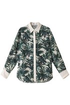 【コルピエロ/Col Pierrot】のオリジナルリーフ柄ブラウス 人気、トレンドファッション・服の通販 founy(ファニー) ファッション Fashion レディースファッション Fashion for Women トップス・カットソー Cut & Sew Tops シャツ・ブラウス・オフィスカジュアル Elegant Blouses & Button-Ups スリーブ Sleeve, Long Sleeve / Short Sleeve センター Center, Center Line リゾート Resort, Vacation Style リーフ Leaf, Botanical Leaf ロング Long, Long-Length エレガント 上品 Elegant thumbnail グリーン|ID: prp329100004005216 ipo3291000000035786240