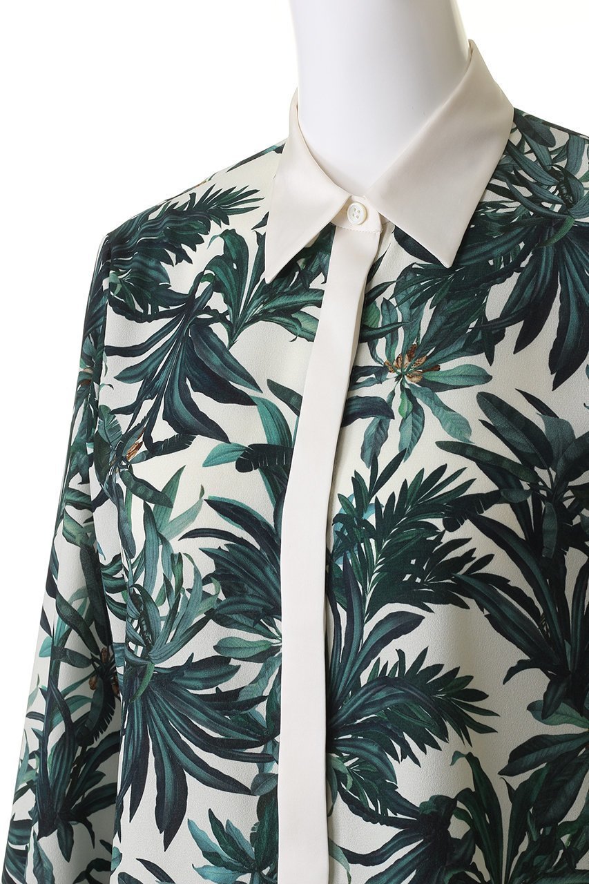 【コルピエロ/Col Pierrot】のオリジナルリーフ柄ブラウス 人気、トレンドファッション・服の通販 founy(ファニー) ファッション Fashion レディースファッション Fashion for Women トップス・カットソー Cut & Sew Tops シャツ・ブラウス・オフィスカジュアル Elegant Blouses & Button-Ups スリーブ Sleeve, Long Sleeve / Short Sleeve センター Center, Center Line リゾート Resort, Vacation Style リーフ Leaf, Botanical Leaf ロング Long, Long-Length エレガント 上品 Elegant other-5|ID: prp329100004005216 ipo3291000000035786244