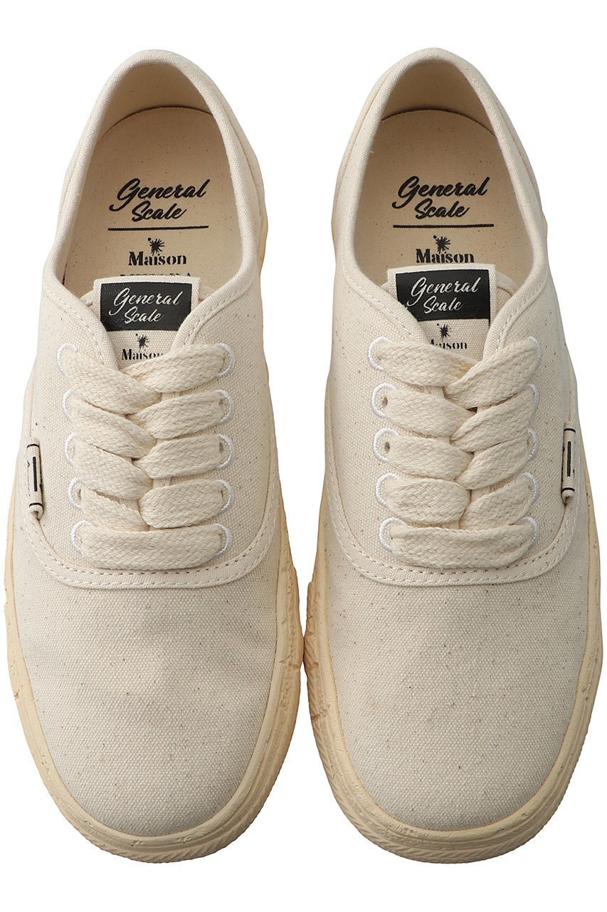 【メゾン ミハラヤスヒロ/Maison MIHARA YASUHIRO】の【UNISEX】【General Scale】パスト ソール キャンバス ロートップ スニーカー 人気、トレンドファッション・服の通販 founy(ファニー) 　ファッション　Fashion　レディースファッション　Fashion for Women　ユニセックス　Unisex, Genderless　インソール　Shoe Insole　キャンバス　Canvas, Canvas Fabric　シンプル　Simple, Minimal　スニーカー　Sneakers, Trainers　レース　Lace, Lace Fabric　other-2|ID: prp329100004005231 ipo3291000000032885522